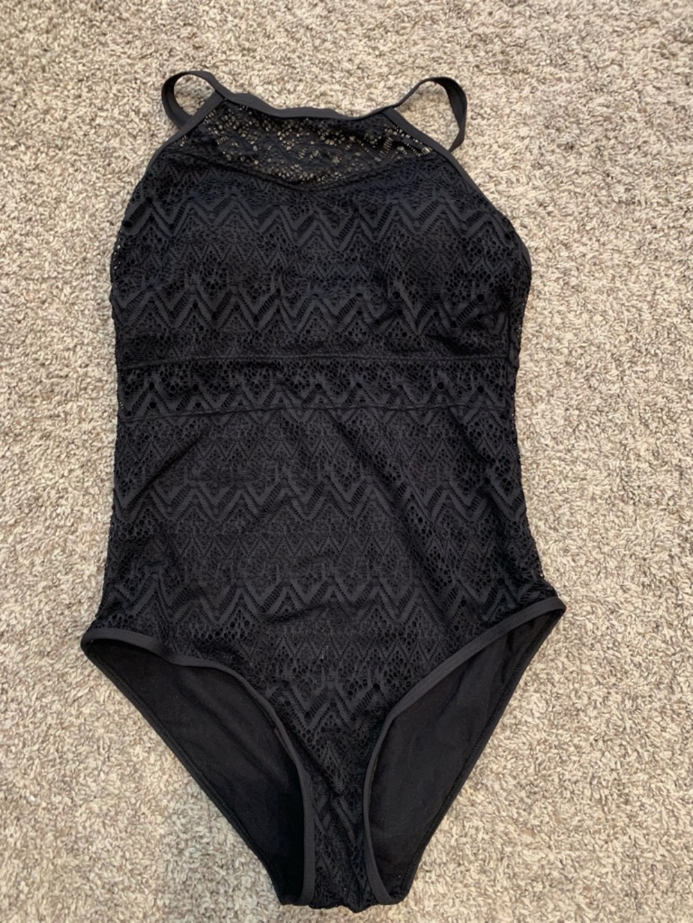 Women’s Black Lace One-Piece Swimsuit. New with tag.